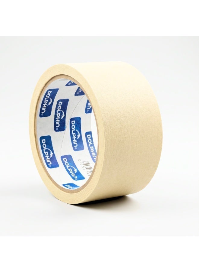 Dolphin Masking Tape 2 Inch × 20 Yards, Pack of 6, General Purpose for Painting Craft & Home - Image 2
